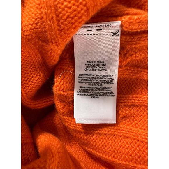 Polo Ralph Lauren 100% Cashmere Cable Sweater Size 2XL color orange NWT mspr 498 - Picture 3 of 8